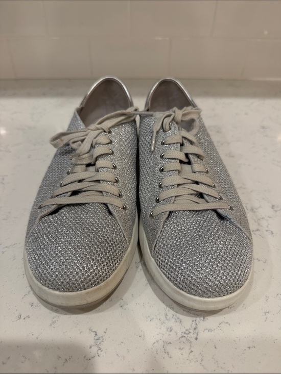 Cole Haan Shoes - Cole Haan Grand Pro Metallic Silver Knit Lace-Up Women's Sneakers size 8.5